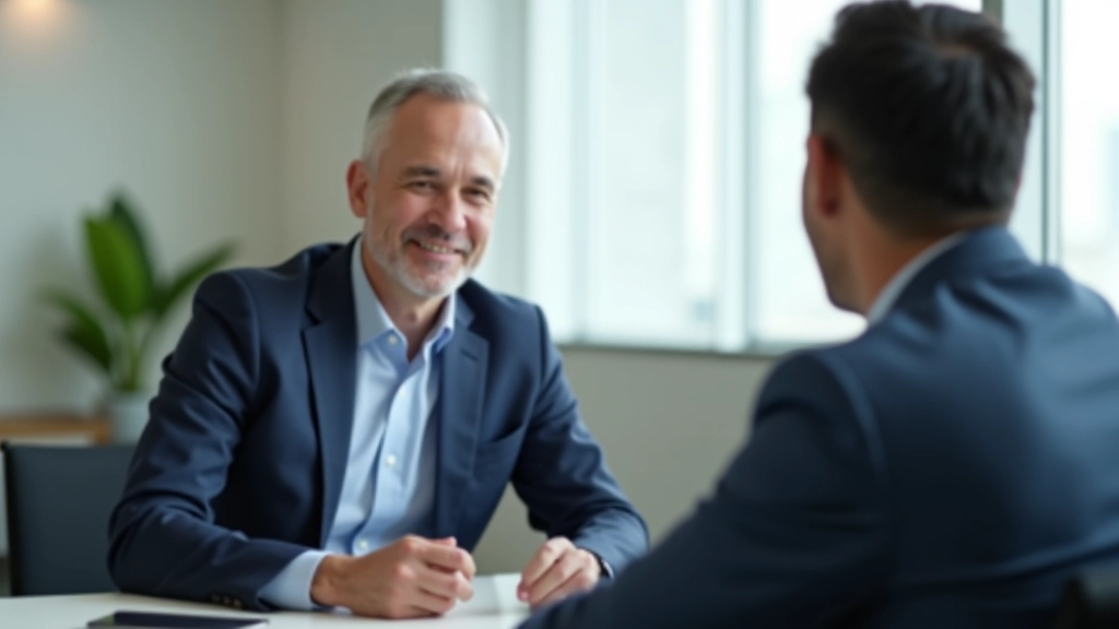 Manager conducting one-on-one mentoring session with employee in professional office space